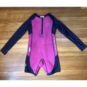 Aqua Sphere Stingray HP Thermo Guard Wetsuit Size 2 Long Sleeve Pink/Blue